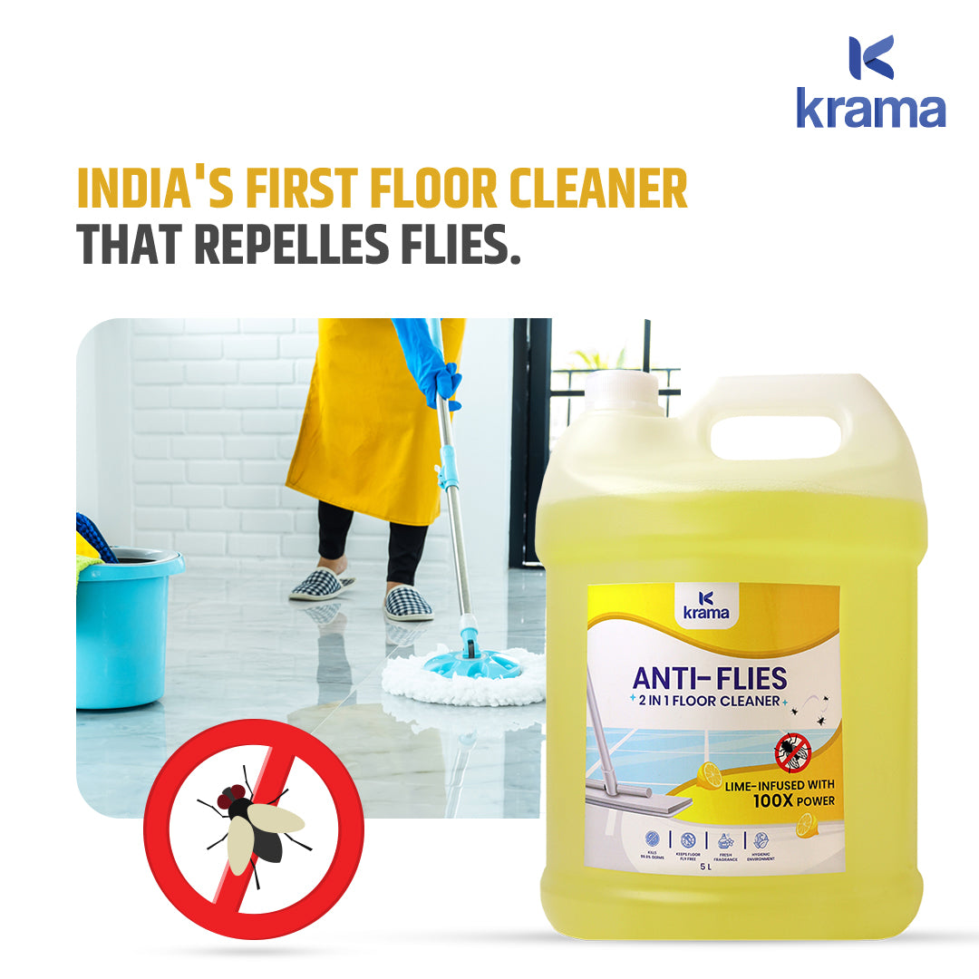 Floor Cleaner (Anti-Fly / 3-in-1) - 5L + Toilet Cleaner - 5L
