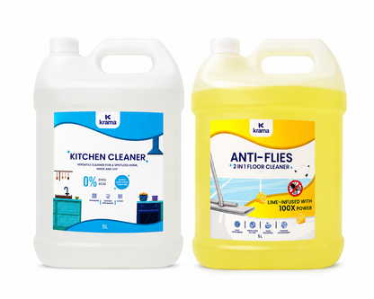 Anti flies Floor Cleaner - 5L + Kitchen Cleaner 5L