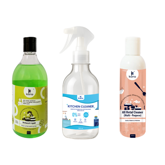 Kitchen combo - ( Dishwash liquid 500ml + Stain remover 1 ltr + Kitchen cleaner 300ml)